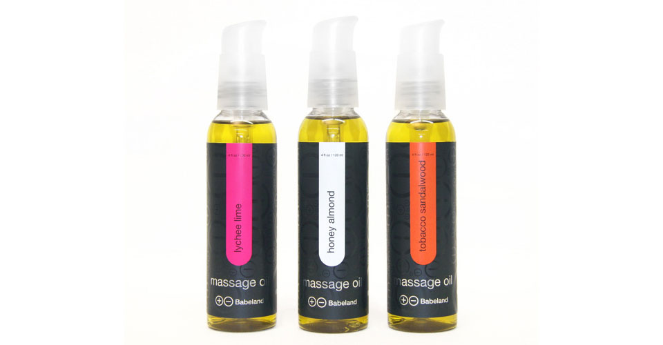 Packaging design for Babeland Massage items