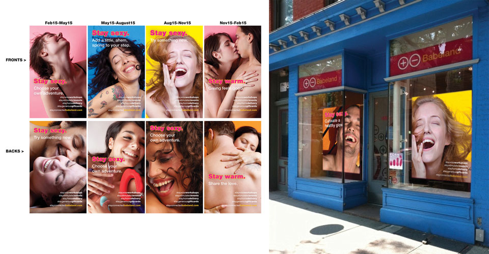 Creative direction for Stay warm campaign, window banners